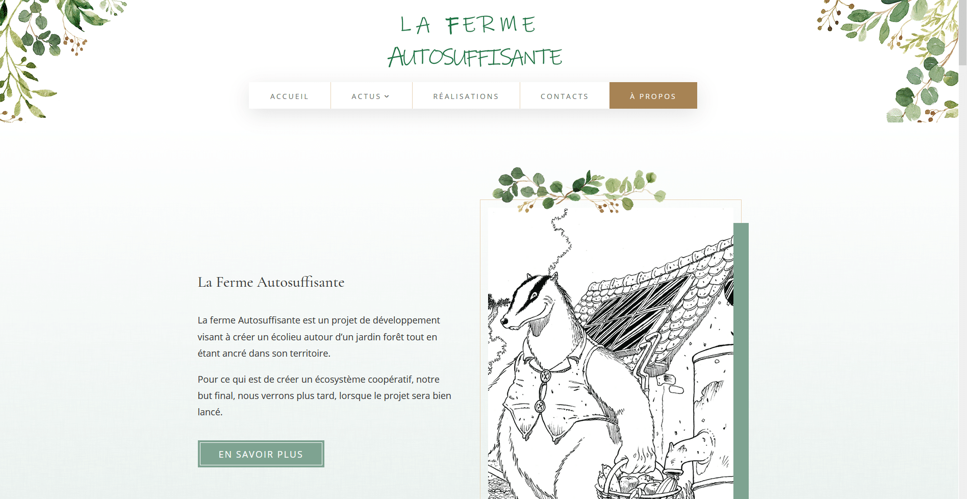 La ferme Autosuffisante - Image du site Internet